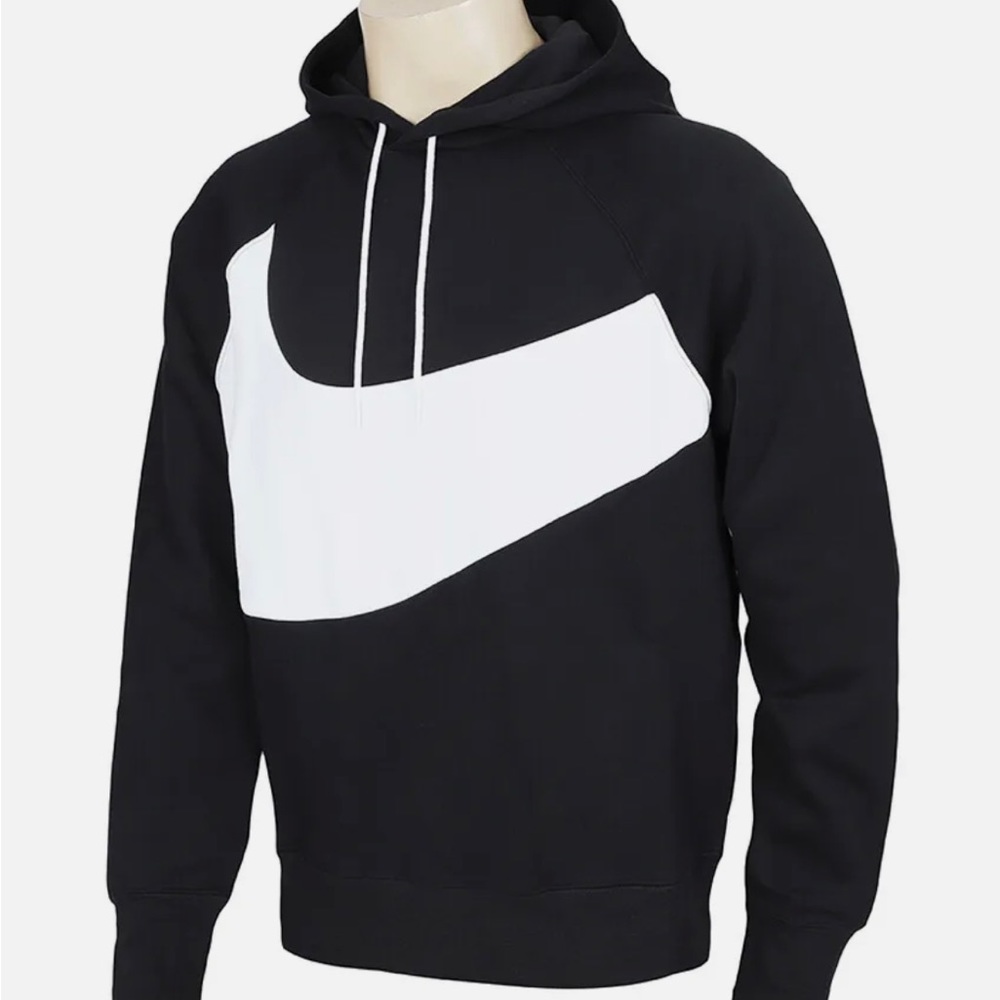 Nike Sportswear Big Swoosh Tech Fleece Hoodie Black & White BNWT sz Med
